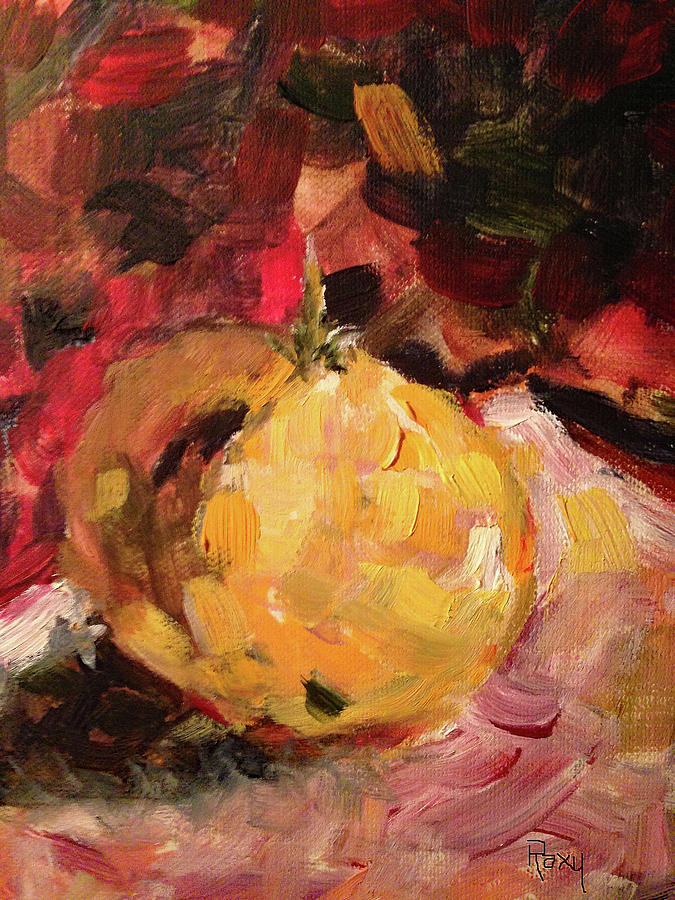 Grapefruit Painting by Roxy Rich