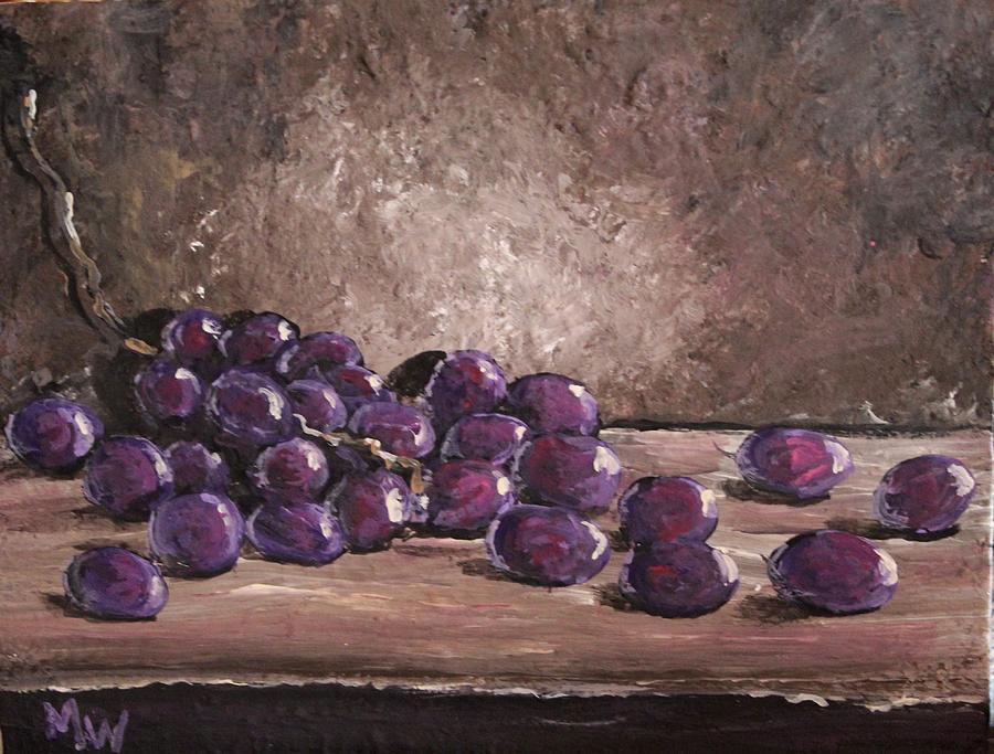 Grapes 2 Painting by Megan Walsh