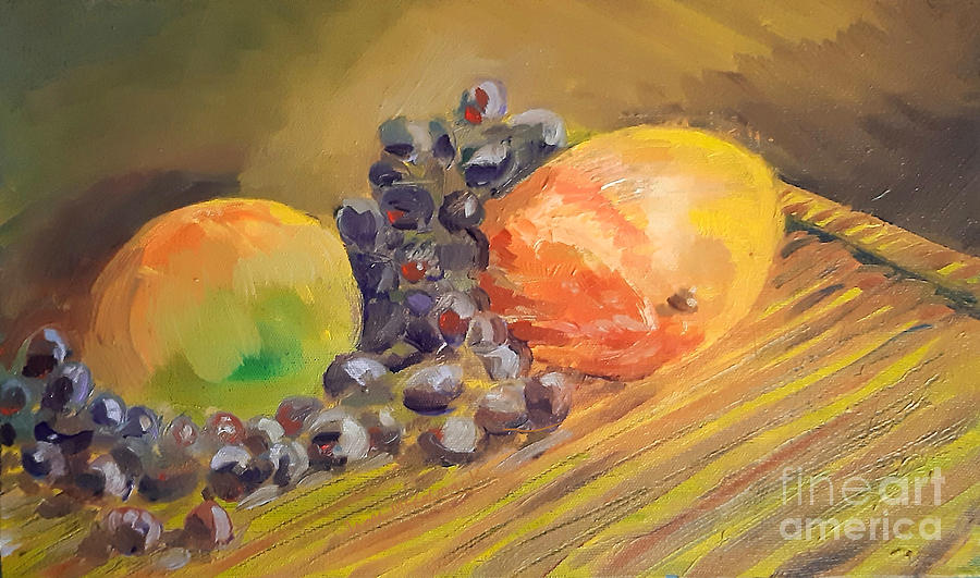 Grapes And Mangos Painting by James McCormack