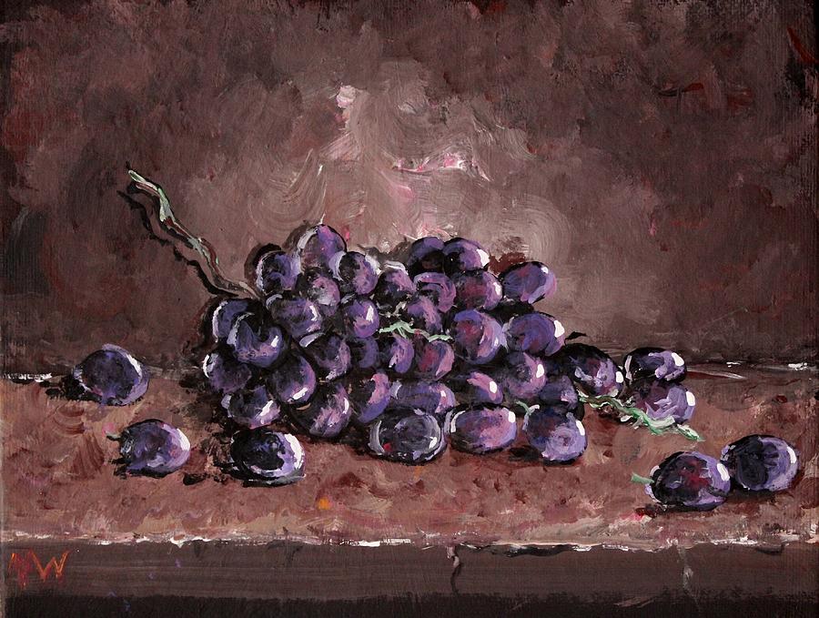 Grapes Painting by Megan Walsh