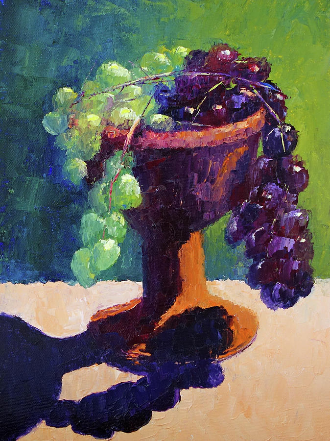 Grapes Painting by Terry Chacon