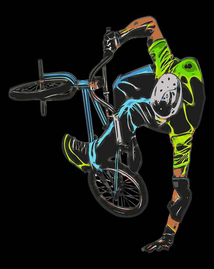 Graphic 365 Sport Bmx Bike Drawing by Lucy Wilk