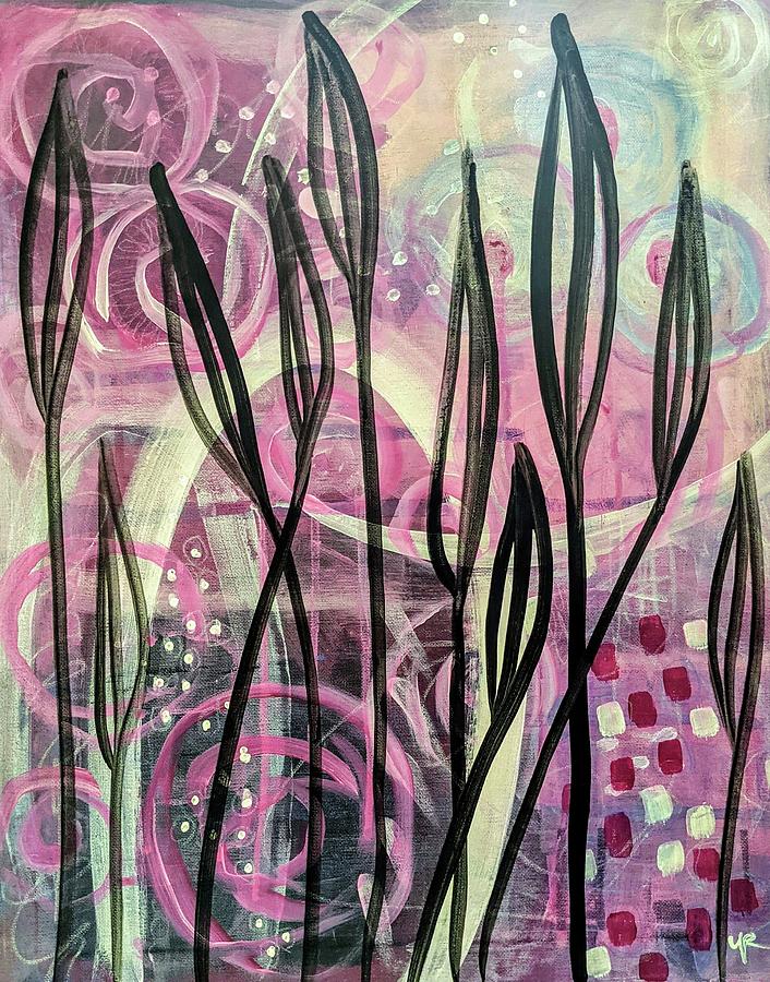Graphic Garden 2 Mixed Media by Valerie Reeves