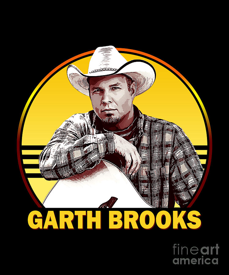 Garth Brooks Digital Art - Graphic Garth Brooks Vintage 80s Style by Notorious Artist