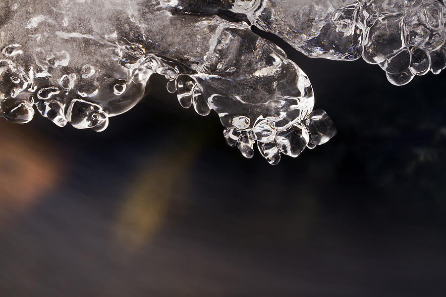 Graphic Lace Detail Of Ice In Flowing Water Photograph by Utopia_88
