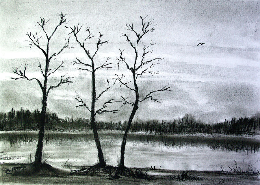 Графика в цвете пейзажи рисунок Graphic landscape Drawing by Alla Kolerskaya - Fine Art America