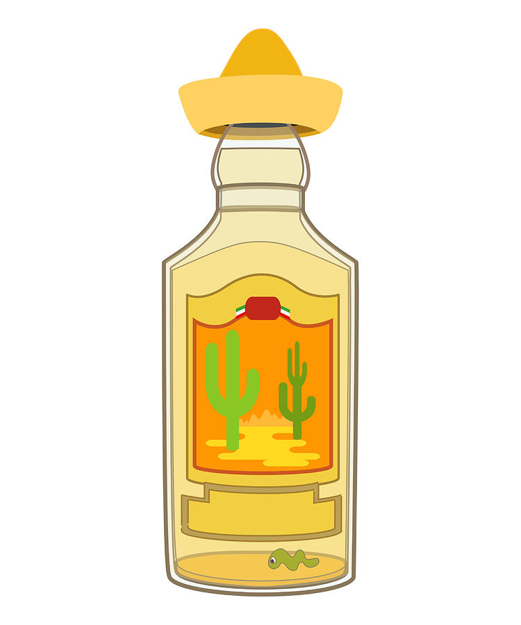 Graphic Tequila Tequila Bottle 98 Mixed Media by Poster Frame Print ...