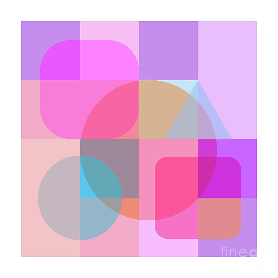 Pastel Colored Graphical shapes and color Digital Art by Nilesh Bhange