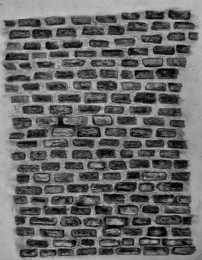 Graphite bricks Drawing by Douglas Peres - Fine Art America