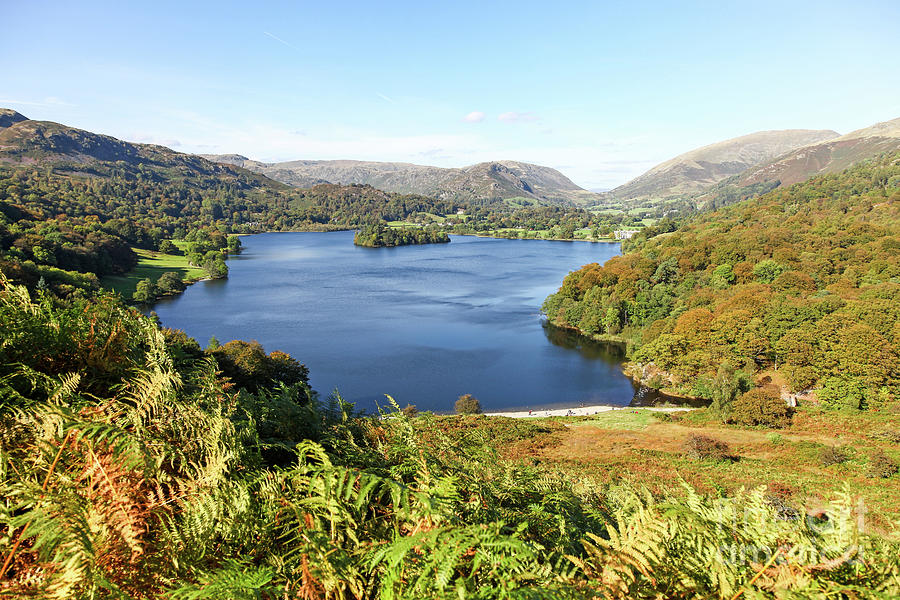 Grasmere lake in the English Lake District National Park Cumbria ...