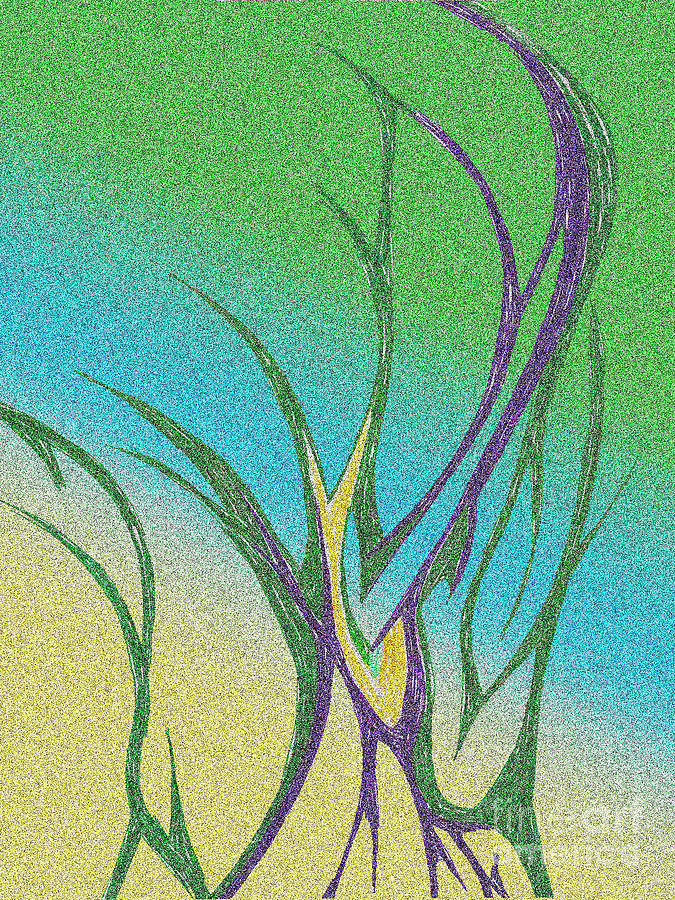 Nature Digital Art - Grass Growing by Mary Mikawoz