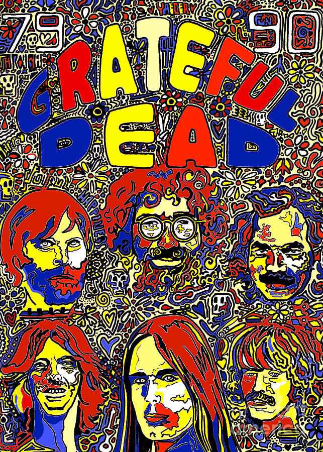 Grateful Dead 79 To 90 Primary Color Version Drawing