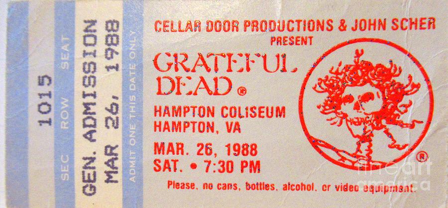 Grateful Dead Hampton 1988 Photograph by Susan Carella - Fine Art America