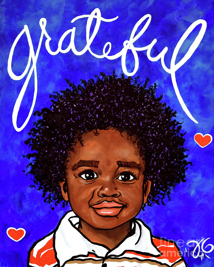 Grateful Love Child Children Adoption Hearts Joy Child Kids Kid Son Daughter Jackie Carpenter Painting