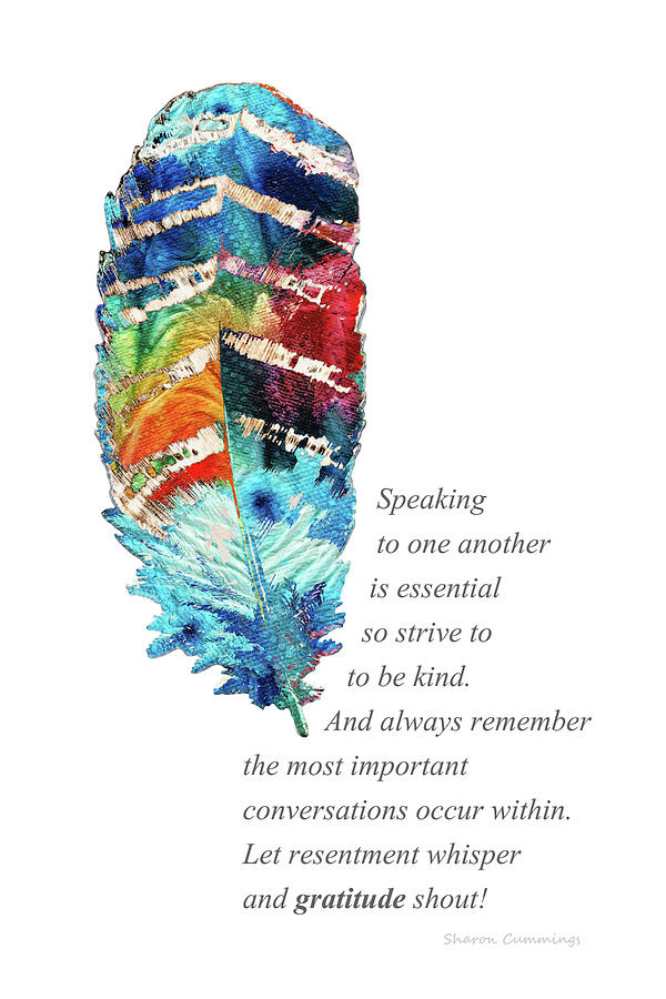 Gratitude And Kindness Art Painting by Sharon Cummings