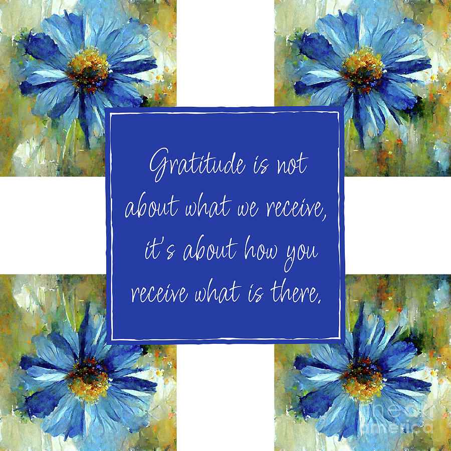 Gratitude Quote Painting by Tina LeCour