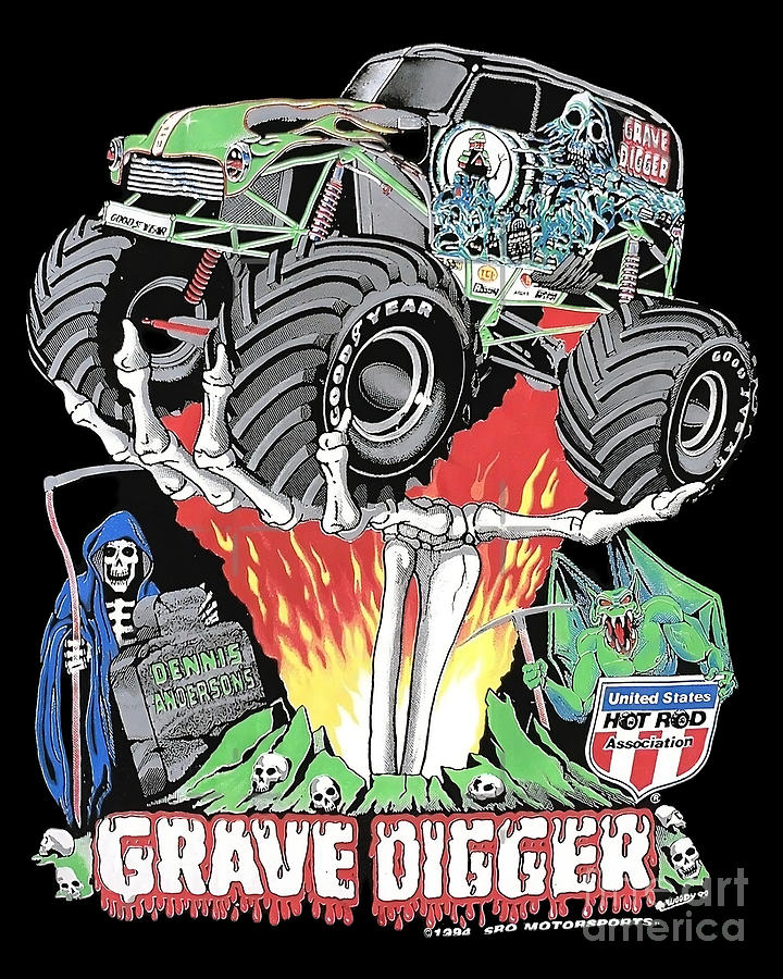 Grave Digger Monster Truck monster jam Digital Art by Joye - Fine Art ...