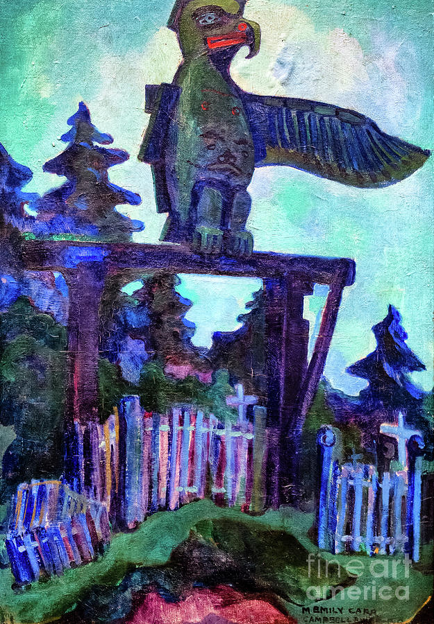 Graveyard Entrance Campbell River 1912 by Emily Carr Painting by Emily Carr