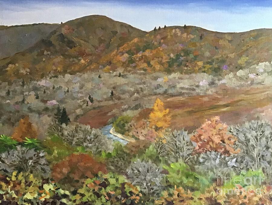 Graveyard Fields Autumn Painting by Anne Marie Brown