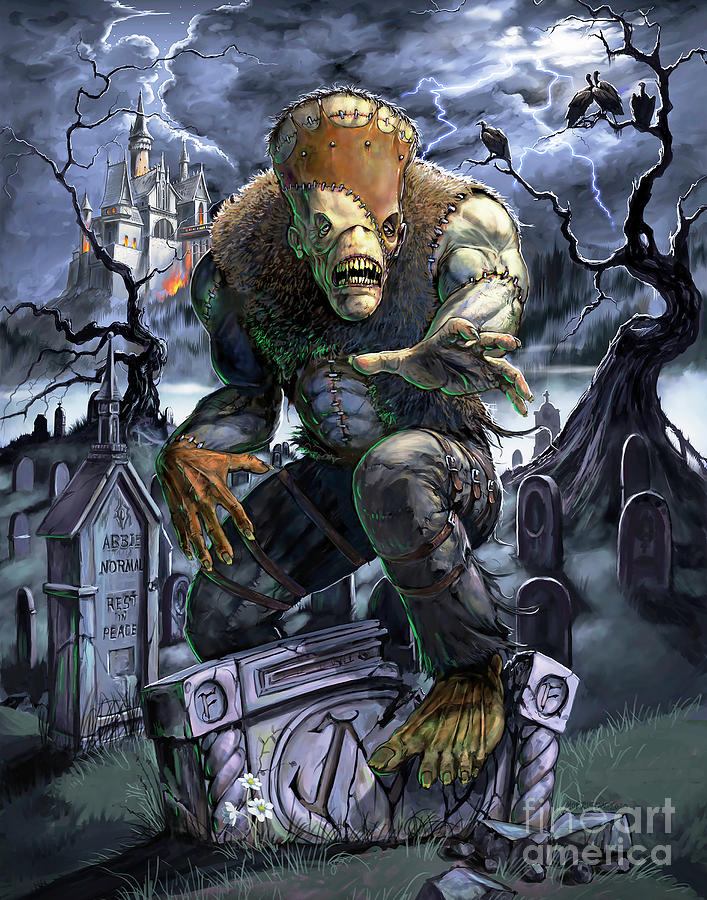 Graveyard Monster Digital Art by Stanley Morrison