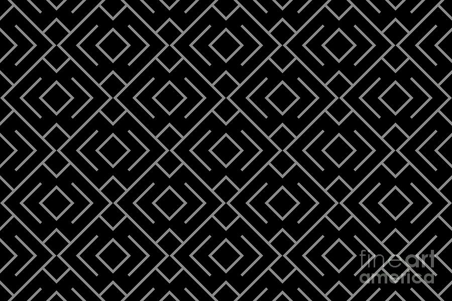 Pattern Digital Art - Gray and Black Geometric Shape Mosaic Pattern 4 Pairs 2022 Color of the Year Grey Suit 4004-2A by Petite Pattern - Minimal Graphic Designs