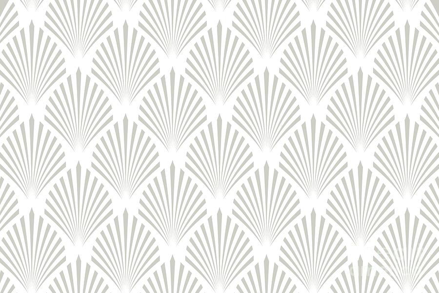 Gray and White Elegant Scallop Fan Pattern Pairs Dulux 2022 Popular ...