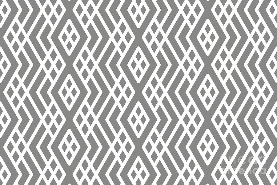 Pattern Digital Art - Gray and White Geometric Shape Mosaic Pattern 3 Pairs 2022 Color of the Year Grey Suit 4004-2A by Petite Pattern - Minimal Graphic Designs