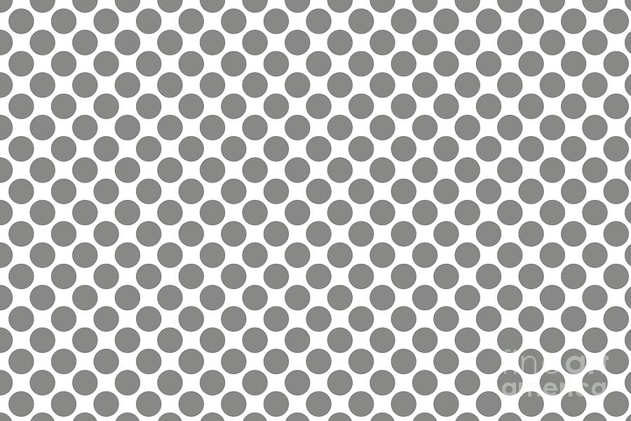 Pattern Digital Art - Gray and White Uniform Large Polka Dot Pattern Pairs 2022 Color of the Year Grey Suit 4004-2A by Petite Pattern - Minimal Graphic Designs