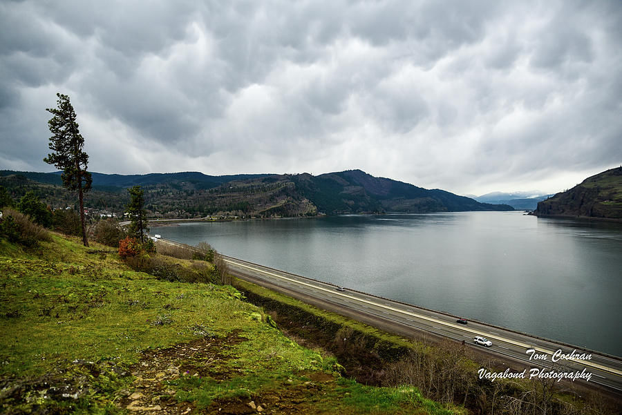Gray Columbia River at Mosier Photograph by Tom Cochran