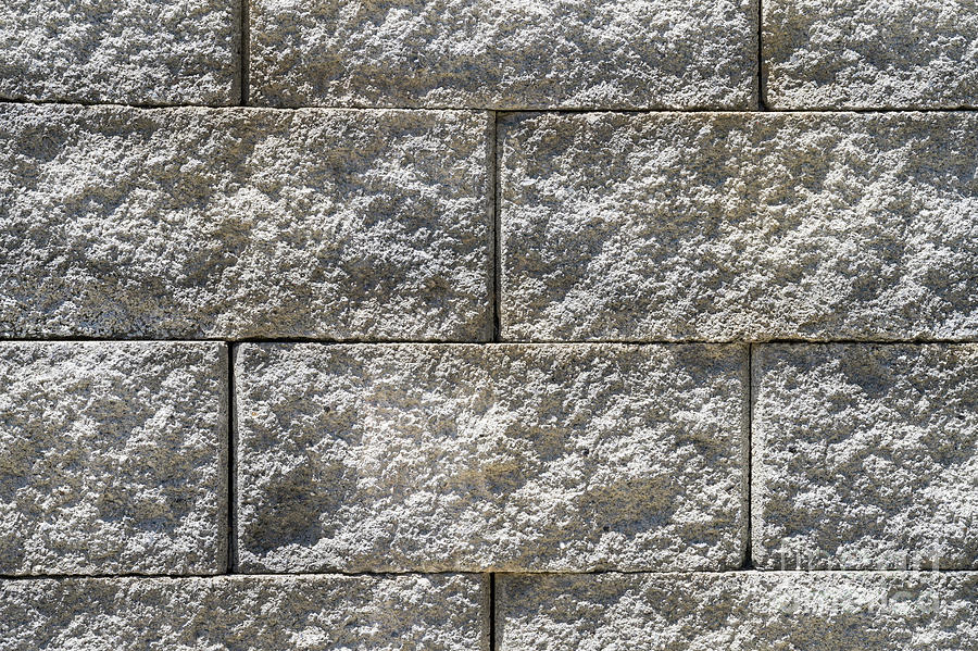 Gray concrete block wall Photograph by William Kuta