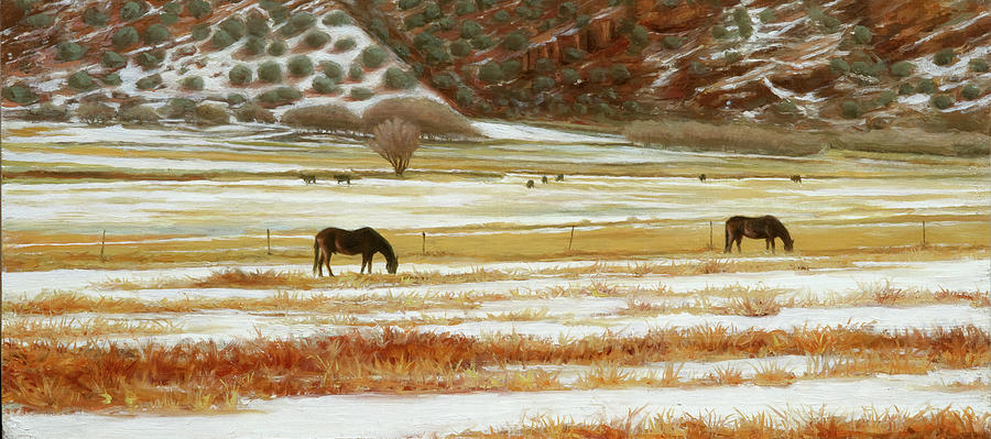 Grazing In Colorado Painting by Hone Williams
