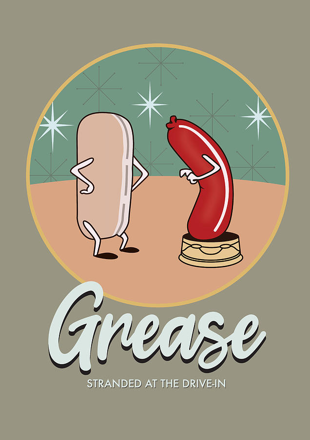 Grease Movie Digital Art - Grease - Alternative Movie Poster by Movie Poster Boy