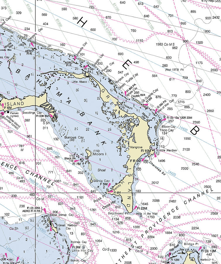 Great Abaco Bahamas Nautical Chart Sea Koast 