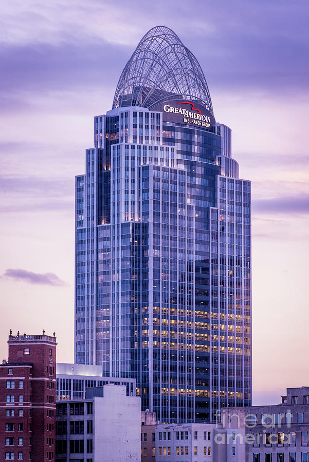 Great American Tower Sunset - Cincinnati - Ohio Photograph by Gary Whitton