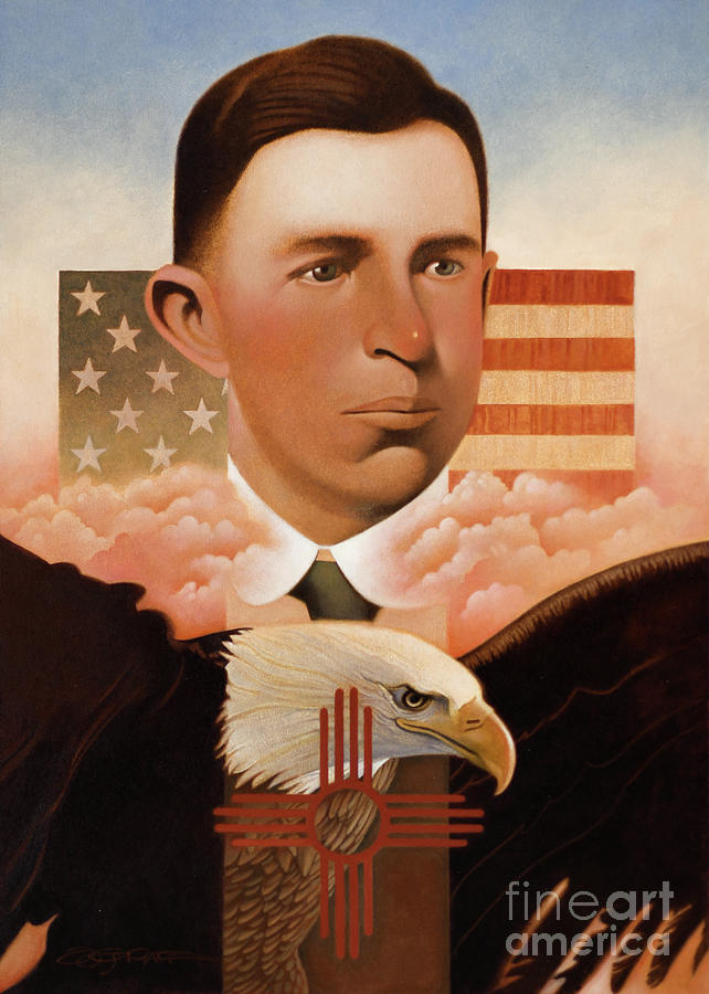 Great Americans - Dennis Chavez Painting by Gregory Rudd