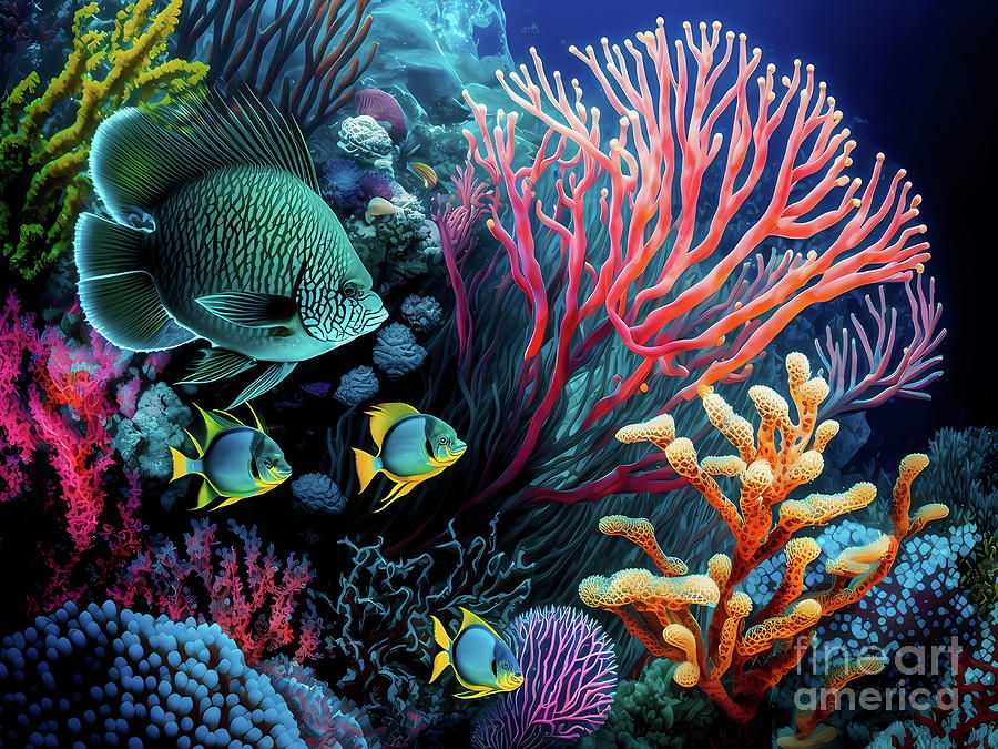 Great Barrier Reef Australia Wall Art Digital Art by Shanina Conway