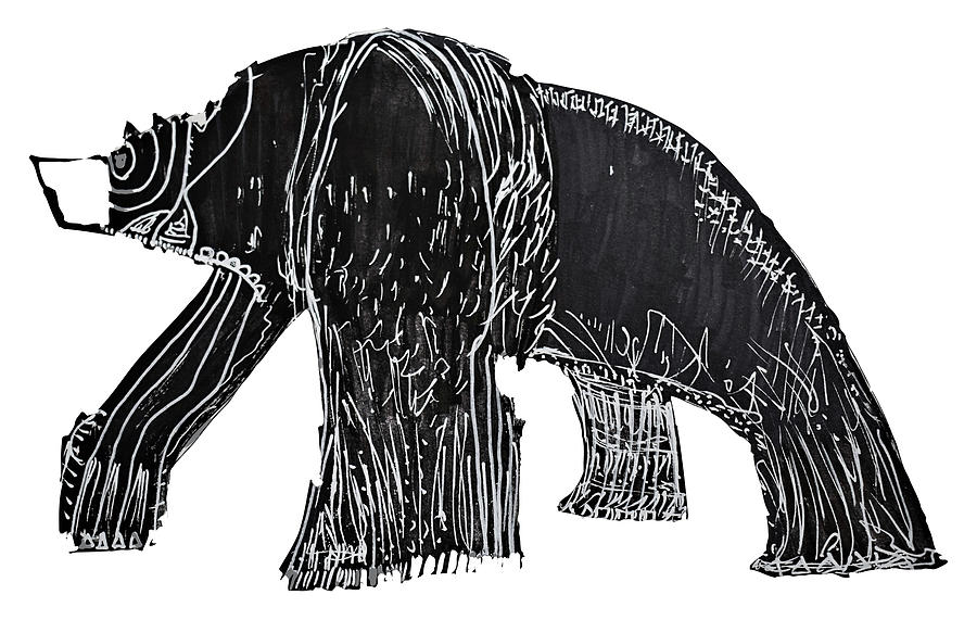 Great Bear Drawing by Pam OMara