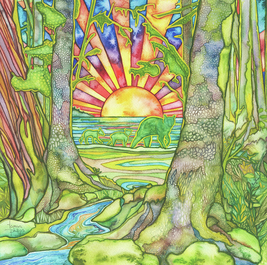 Great Bear Rainforest Painting by Tamara Phillips