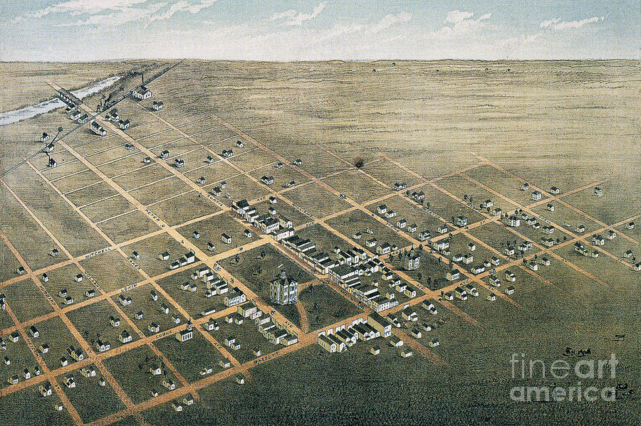 Great Bend, Kansas, 1878 Drawing by D D Morse