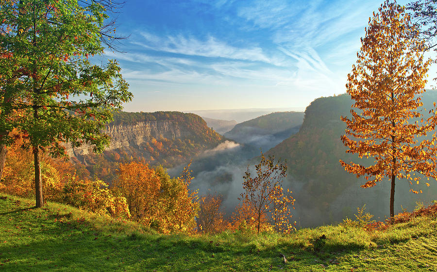 Great Bend Overlook At Letchworth State Park Photograph by Jim Vallee
