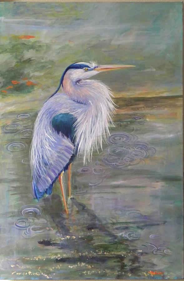 Great Blue Heron Painting by Melissa Pierson | Fine Art America