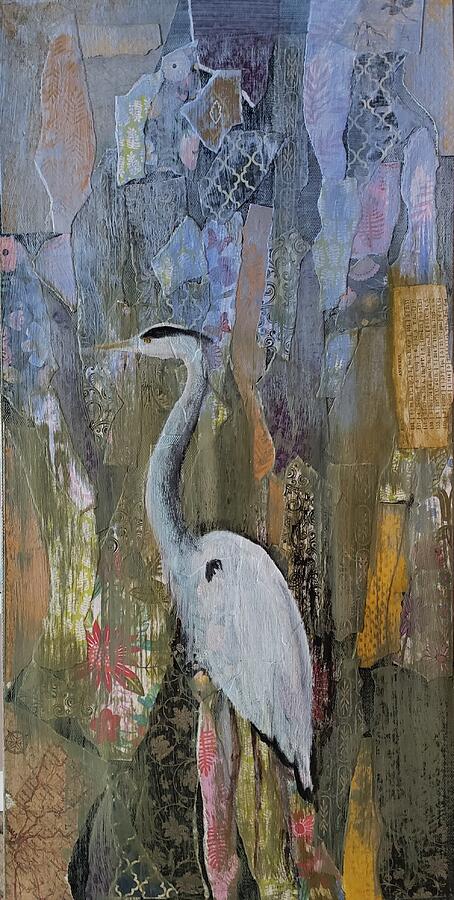 Great Blue Mixed Media by Nancy Phillips - Fine Art America