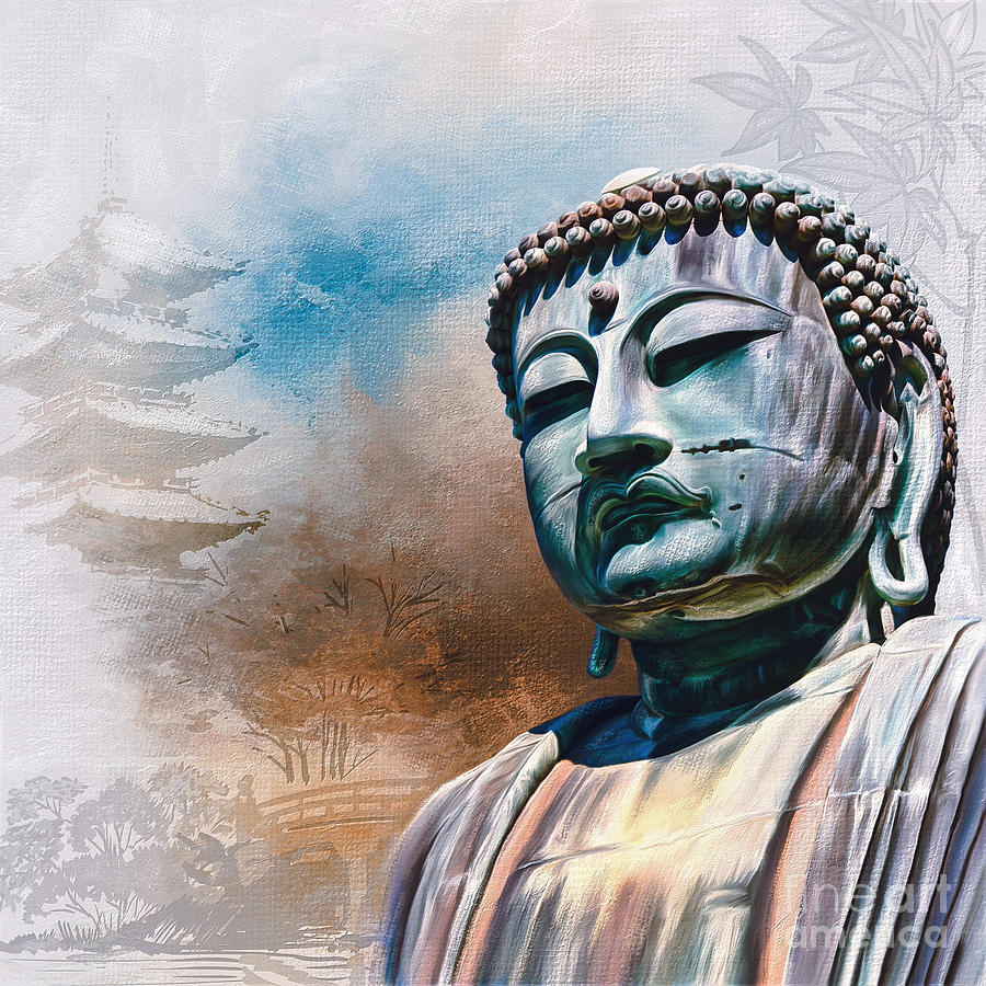 Great Buddha Digital Art by Andrzej Szczerski