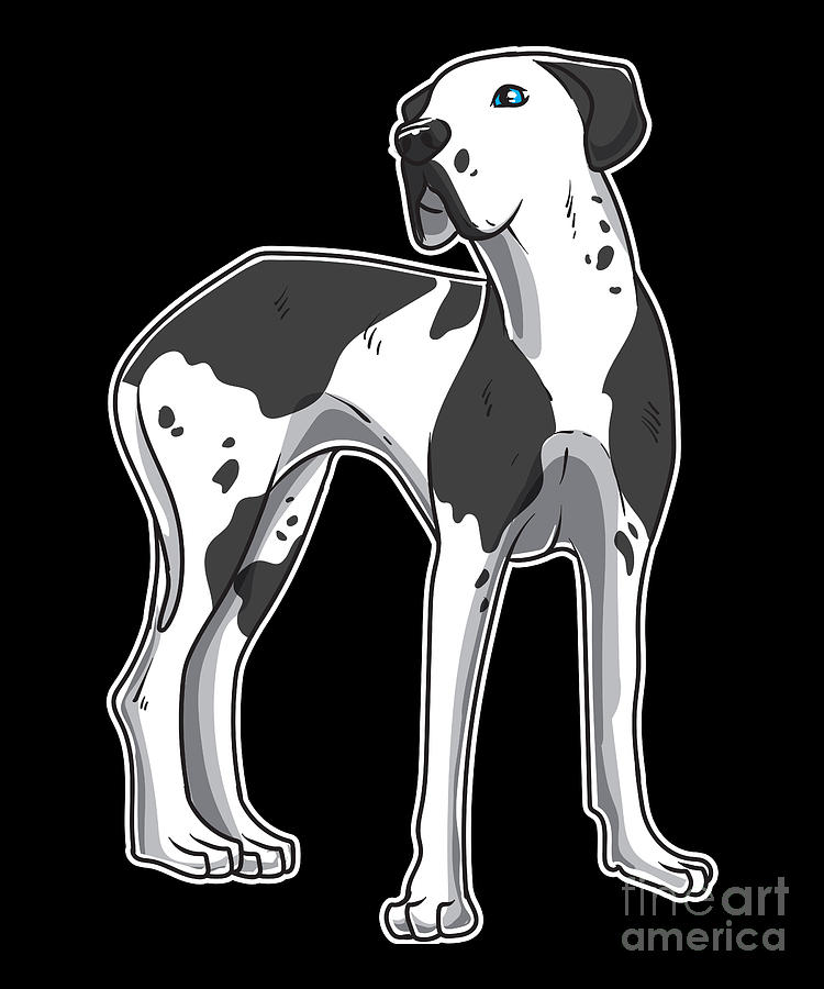 Great Dane Dog Gift Idea Funny Digital Art by Joyce W - Fine Art America