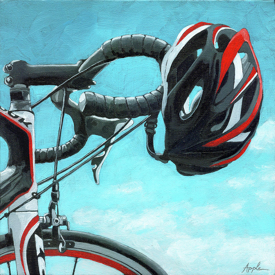 Bicycle Painting - Great Day by Linda Apple