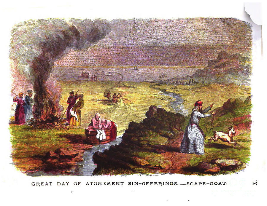 Desert Photograph - Great Day of Atonement. Sin Offering and Scapegoat f1 by Historic illustrations