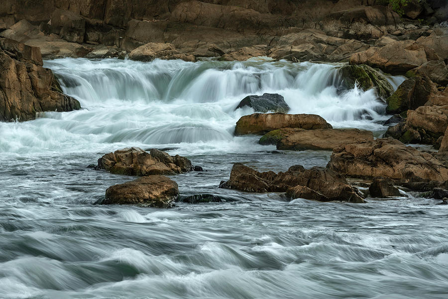 Waterfall Photograph - Great Falls Maryland by Larry Marshall