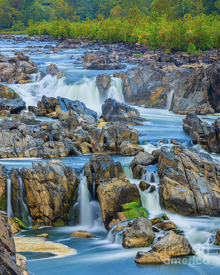 Waterfall Photograph - Great Falls Park, Virginia by Henk Meijer Photography