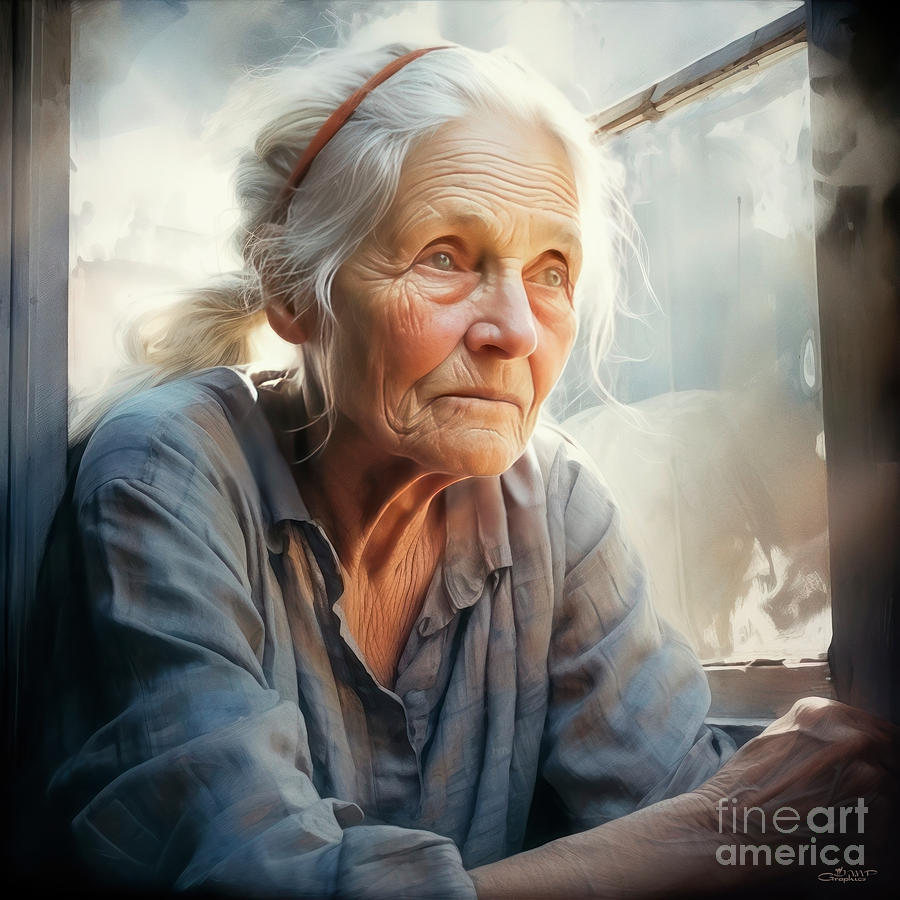 Great Grandma Gertrude Digital Art by Jutta Maria Pusl