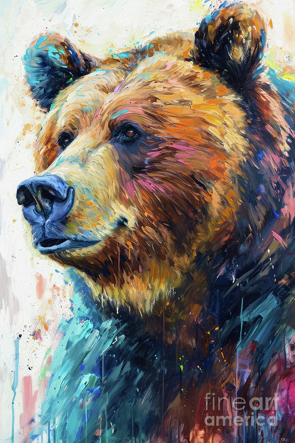 Bear Painting - Great Grizzly 2 by Tina LeCour